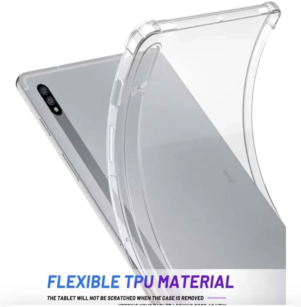 Shockproof Clear TPU Case for Samsung Galaxy Tab S9 S8 S7